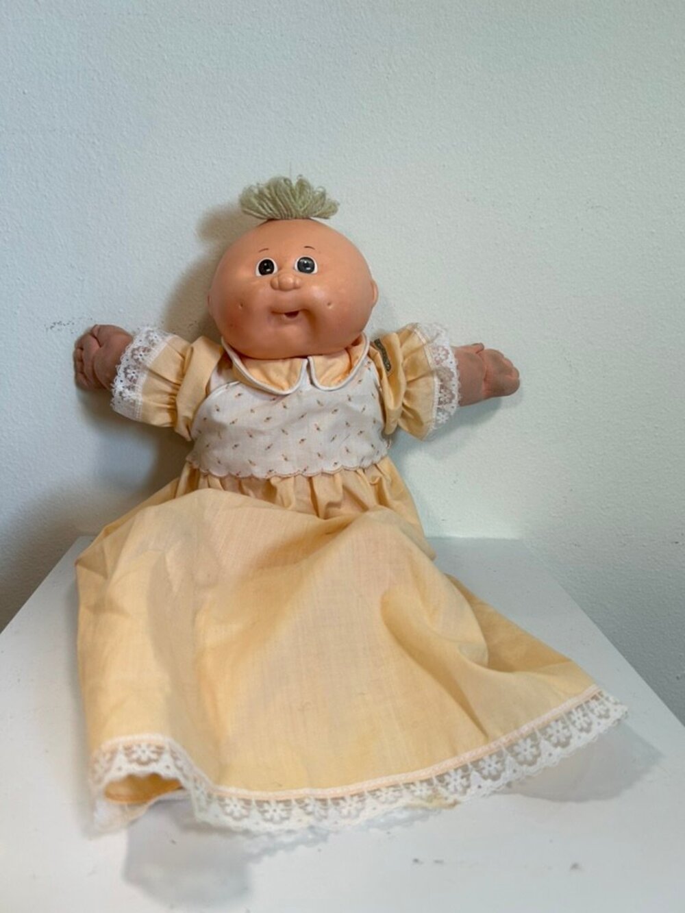Vintage Preemie Cabbage Patch Kids Doll Blonde Hair Brown Eyes 1978 No Pacifier